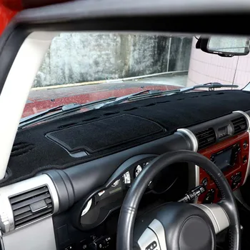 Украшение автомобиля Светонепроницаемая накладка на приборную панель Центральная консоль Солнцезащитная накладка Полиэстер Черный для Toyota FJ Cruiser 2007-2021 Автомобильные аксессуары