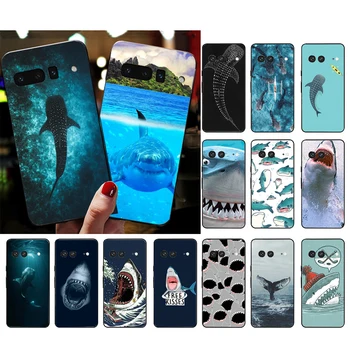 Чехол для телефона Google Pixel 8 7 Pro 7a 6A 6 Pro 5A 4A 3A Pixel 4 XL Pixel 5 6 4 3 3A XL Океанские Китовые Акулы Shark Funda