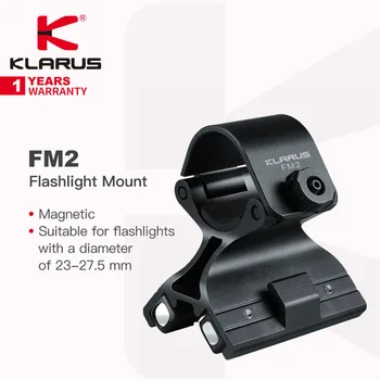 Магнитное крепление для фонарика Klarus FM2, подходит для фонарика диаметром 23-27,5 мм, алюминиевый сплав