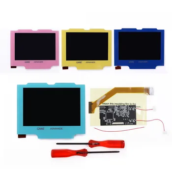 Синяя/Розовая/Бирюзовая/Желтая Многоцветная Сенсорная Версия 8 Видов цветов Модели V2 IPS Яркость подсветки ЖК-дисплея Комплект Для Game Boy Advance SP GBA SP