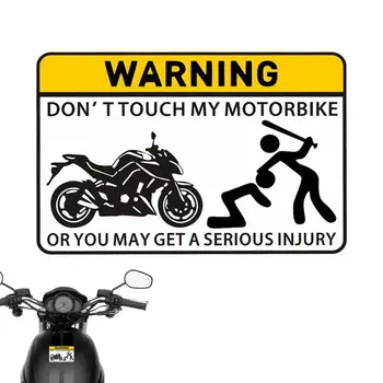 Предупреждение О Касании Мотоцикла Водонепроницаемые Предупреждающие Наклейки Для Мотоцикла Мотоциклетные Украшения Для Защиты Общественной Парковки