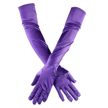 1 пара хороших перчаток с полными пальцами, атласные свадебные перчатки, устойчивые к выцветанию, красочные Свадебные перчатки с длинными манжетами, декоративные