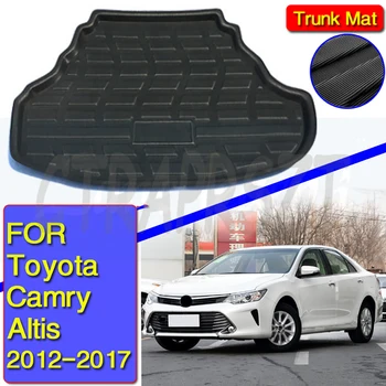 Автомобильные коврики в багажник для Toyota Camry 2012-2017, водонепроницаемые ковровые покрытия, грязь, коврики в багажник, коврики для хранения, аксессуары для салона автомобиля