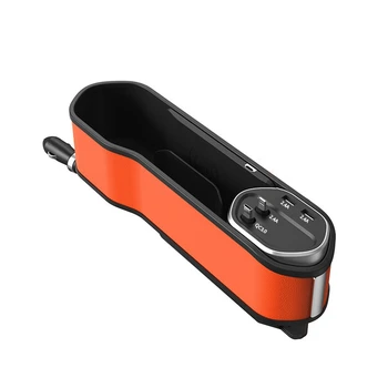 Органайзер для заполнения зазора в автокресле с подстаканником, боковой карман на консоли переднего сиденья С беспроводной зарядкой Type-C Lightning USB Charge